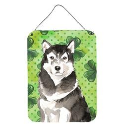 Shamrocks Alaskan Malamute Wall or Door Hanging Prints