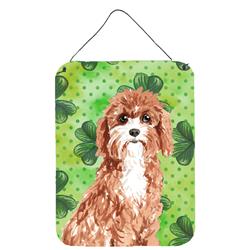 CK1807DS1216 Shamrocks Cavapoo Wall or Door Hanging Prints