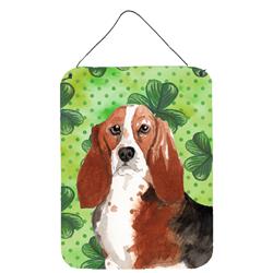 Shamrocks Basset Hound Wall or Door Hanging Prints