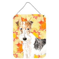 Fall Leaves Fox Terrier Wall or Door Hanging Prints