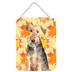 Fall Leaves Welsh Terrier Wall or Door Hanging Prints