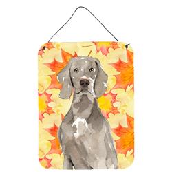 Fall Leaves Weimaraner Wall or Door Hanging Prints