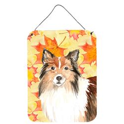 Fall Leaves Sheltie Wall or Door Hanging Prints
