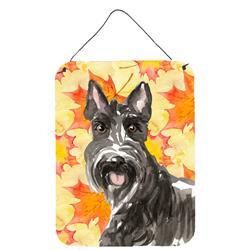 Fall Leaves Scottish Terrier Wall or Door Hanging Prints