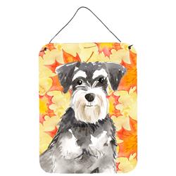 Fall Leaves Schnauzer No.2 Wall or Door Hanging Prints