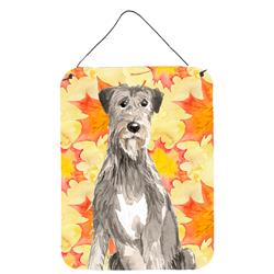 Fall Leaves Irish Wolfhound Wall or Door Hanging Prints