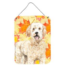 Fall Leaves Goldendoodle Wall or Door Hanging Prints