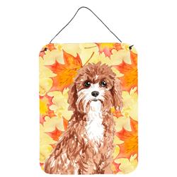 CK1844DS1216 Fall Leaves Cavapoo Wall or Door Hanging Prints