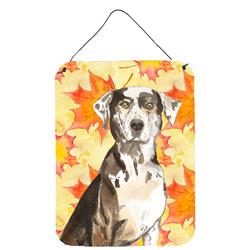 Fall Leaves Catahoula Leopard Dog Wall or Door Hanging Prints