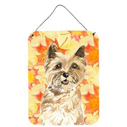 Fall Leaves Cairn Terrier Wall or Door Hanging Prints