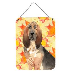 Fall Leaves Bloodhound Wall or Door Hanging Prints