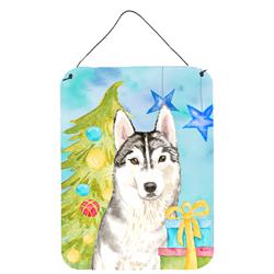 Christmas Tree Siberian Husky Wall or Door Hanging Prints