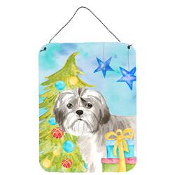 Christmas Tree Shih Tzu Puppy Wall or Door Hanging Prints