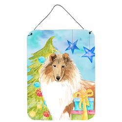 Christmas Tree Rough Collie Wall or Door Hanging Prints