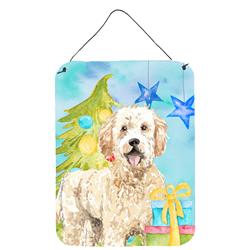 Christmas Tree Goldendoodle Wall or Door Hanging Prints