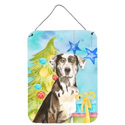 Christmas Tree Catahoula Leopard Dog Wall or Door Hanging Prints