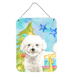 Christmas Tree Bichon Frise Wall or Door Hanging Prints