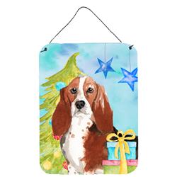 Christmas Tree Basset Hound Wall or Door Hanging Prints