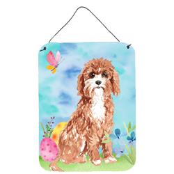 CK1918DS1216 Easter Eggs Cavapoo Wall or Door Hanging Prints