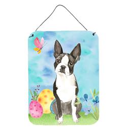 Easter Eggs Boston Terrier Wall or Door Hanging Prints