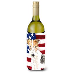 Picture of Carolines Treasures CK1707LITERK Patriotic USA Yorkie Yorkshire Terrier Wine Bottle Beverge Insulator Hugger