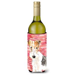Love a Fox Terrier Wine Bottle Beverge Insulator Hugger
