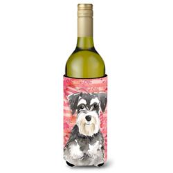Picture of Carolines Treasures CK1759LITERK Love a Schnauzer No.2 Wine Bottle Beverge Insulator Hugger