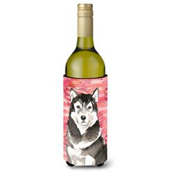 Picture of Carolines Treasures CK1761LITERK Love a Alaskan Malamute Wine Bottle Beverge Insulator Hugger