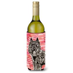 Picture of Carolines Treasures CK1774LITERK Love a Bouvier Des Flandres Wine Bottle Beverge Insulator Hugger