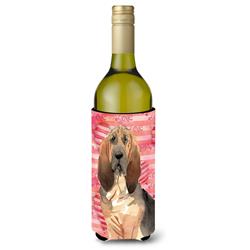 Picture of Carolines Treasures CK1776LITERK Love a Bloodhound Wine Bottle Beverge Insulator Hugger