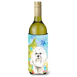 Christmas Tree Maltese Wine Bottle Beverge Insulator Hugger