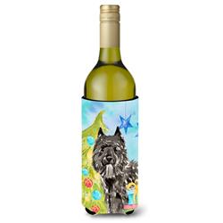 Picture of Carolines Treasures CK1885LITERK Christmas Tree Bouvier Des Flandres Wine Bottle Beverge Insulator Hugger