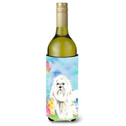 Picture of Carolines Treasures CK1908LITERK Easter Eggs Maltese Wine Bottle Beverge Insulator Hugger