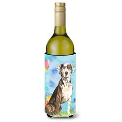 Easter Eggs Catahoula Leopard Dog Wine Bottle Beverge Insulator Hugger