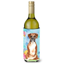 Picture of Carolines Treasures CK1921LITERK Easter Eggs Boxer Wine Bottle Beverge Insulator Hugger