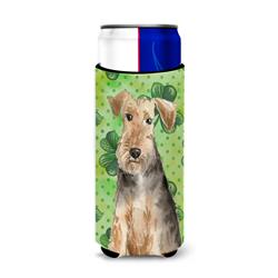 Picture of Carolines Treasures CK1784MUK Shamrocks Welsh Terrier Michelob Ultra Hugger for Slim Cans