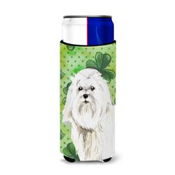 Picture of Carolines Treasures CK1797MUK Shamrocks Maltese Michelob Ultra Hugger for Slim Cans