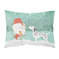 Dalmatian & Snowman Christmas Fabric Standard Pillowcase