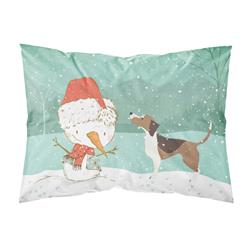 Beagle Snowman Christmas Fabric Standard Pillowcase