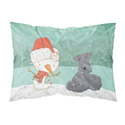 Lakeland Terrier Snowman Christmas Fabric Standard Pillowcase
