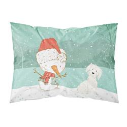 Maltese Snowman Christmas Fabric Standard Pillowcase