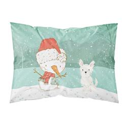 Westie Terrier Snowman Christmas Fabric Standard Pillowcase