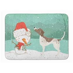 German Shorthair Snowman Christmas Machine Washable Memory Foam Mat