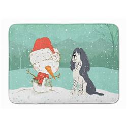 English Springer Spaniel Snowman Christmas Machine Washable Memory Foam Mat
