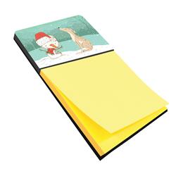 CK2043SN Brindle Greyhound Snowman Christmas Sticky Note Holder