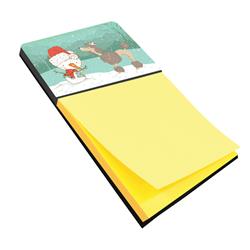 CK2065SN Chocolate Poodle Snowman Christmas Sticky Note Holder