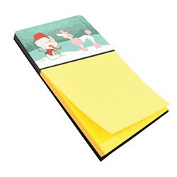 CK2066SN Pink Poodle Snowman Christmas Sticky Note Holder