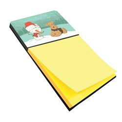 CK2078SN Airedale Terrier Snowman Christmas Sticky Note Holder