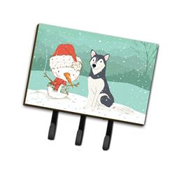 Siberian Husky Snowman Christmas Leash or Key Holder