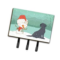 CK2047TH68 Black Labrador Snowman Christmas Leash or Key Holder